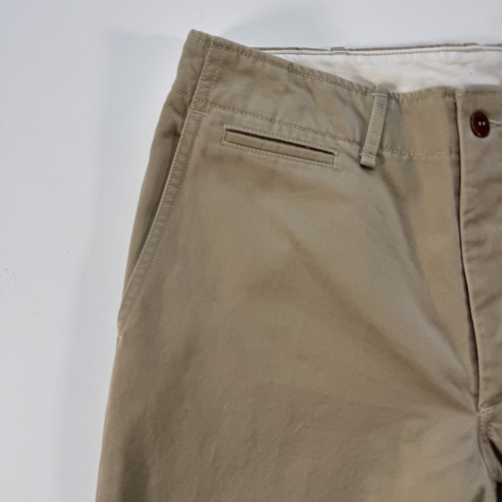 BUCK MASON Uniform Khaki Paperback Twill Maverick Slim Officer Chino Mens 29x32 - Picture 13 of 16
